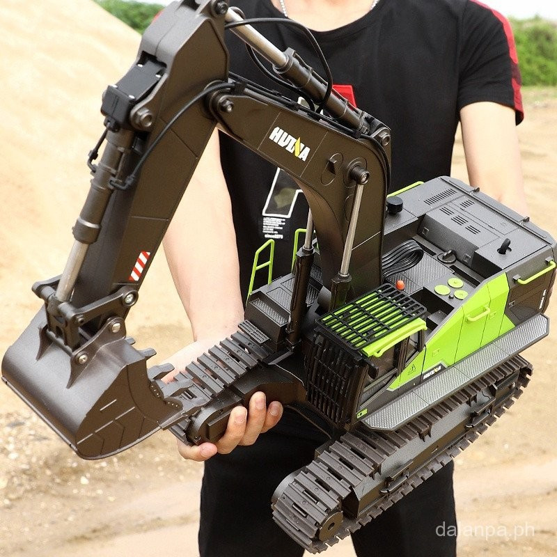 Huina1593 RC Excavator ของเล่นก่อสร้าง 1/14 22ch huina593 รีโมทคอนโทรลรถบรรทุก 592 รุ่นอัพเกรดรถ E1L