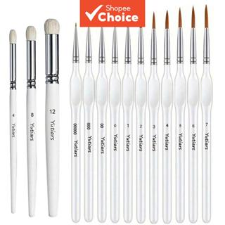 Fine รายละเอียดสีชุดแปรง 3/6/11/14 ชิ้นไม้ Micro Drybrush สํ…