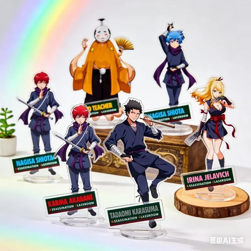 ห้องเรียนสังหารแบบยืน Mica รุ่นของตัวละคร Koro-sensei Nagisa Karma Akabane สําหรับตกแต่งโต๊ะศึกษา