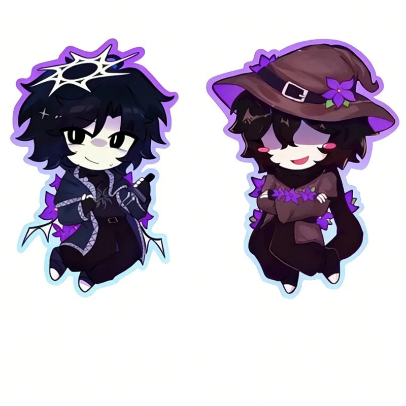 Roblox Forsaken Azure and Two Time Acrylic Chibi พวงกุญแจ, ตัวละครเกมสุดน่ารัก, กระเป๋าเป้ไม่ซ้ําใคร