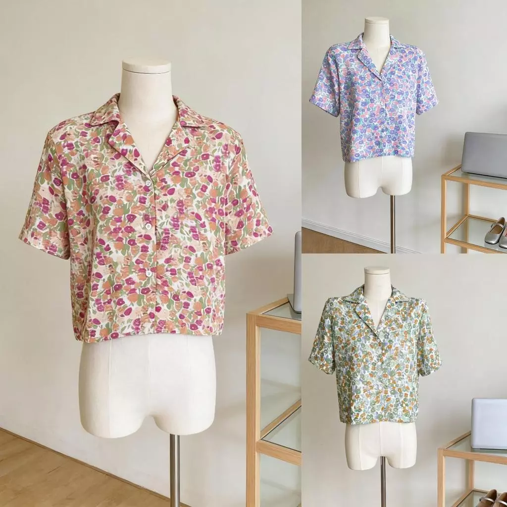 Chili Koko เสื้อเชิ้ตฮาวายลายดอก 99002