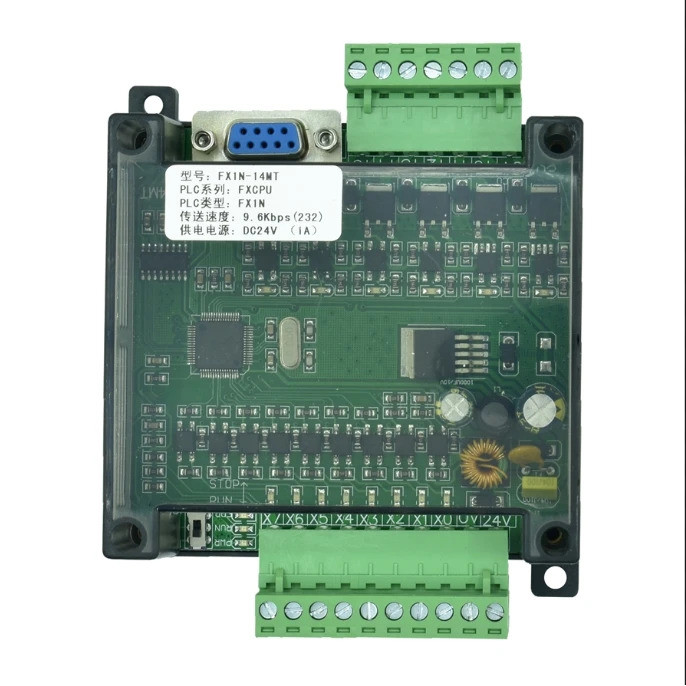Dans FX1N-14MR PLC โปรแกรม Controller DC รีเลย์โมดูลฐาน Programmable Logic Controller FX1N-14MT อุตส