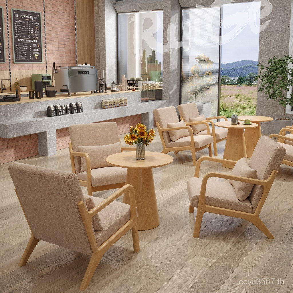 ไม้เนื้อแข็งแผนกต้อนรับออกแบบขนมB & BรวมกันCafeโต๊ะเก้าอี้B & เก้าอี้ Commercial Leisureนมข้อเสนอแนะ