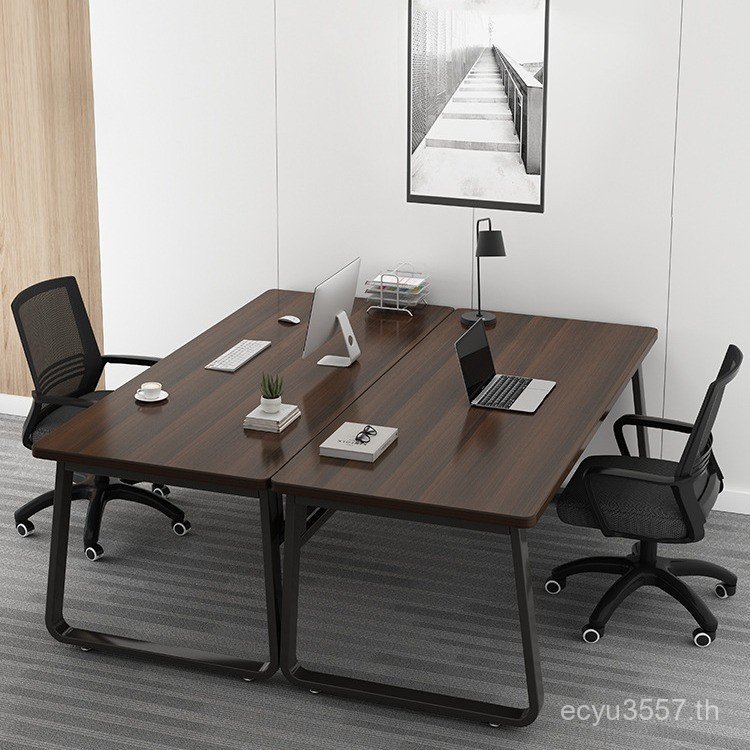 W3OW คอมพิวเตอร์ในครัวเรือนรวมโต๊ะโมเดิร์นโต๊ะพื้นที่โต๊ะเก้าอี้โต๊ะเรียบง่ายคู่ Office Staff Simple