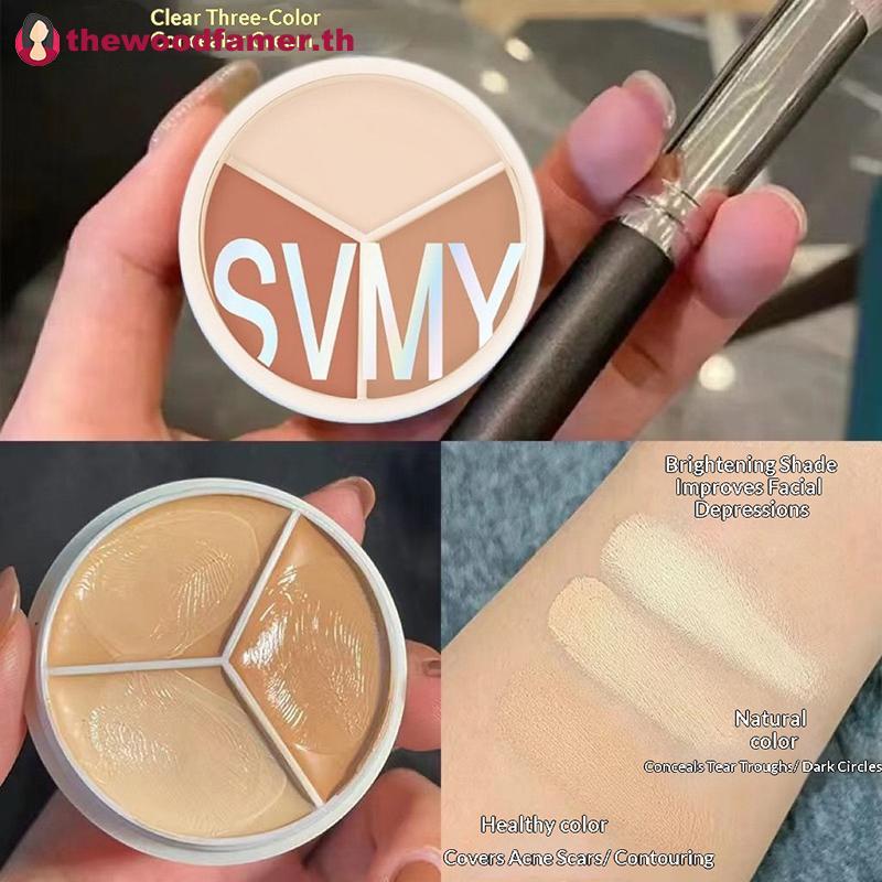 คอนซีลเลอร์ 3 สี Well SVMY: ครอบคลุมจุด, ฝ้าและความหมองคล้ํา, กันน้ํา & Natural TH