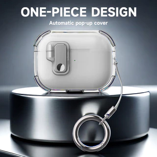 เคสป้องกัน AirPods Pro 3 (AirPods 4) ใช้ได้กับรุ่น 4, 3, 2, 1 และ Pro เคสป้องกันแบบใสพร้อมตัวล็อคแบบกด