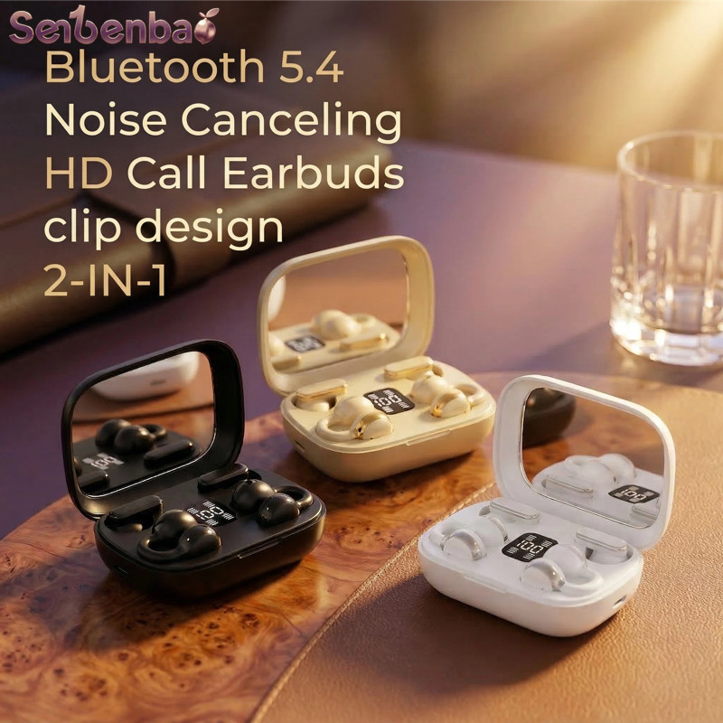 Senbenbao Q10 คลิปหู ENC Noise Cancelling คู่สไตล์ Dual Ear หูฟังบลูทูธสองในหนึ่งเดียว