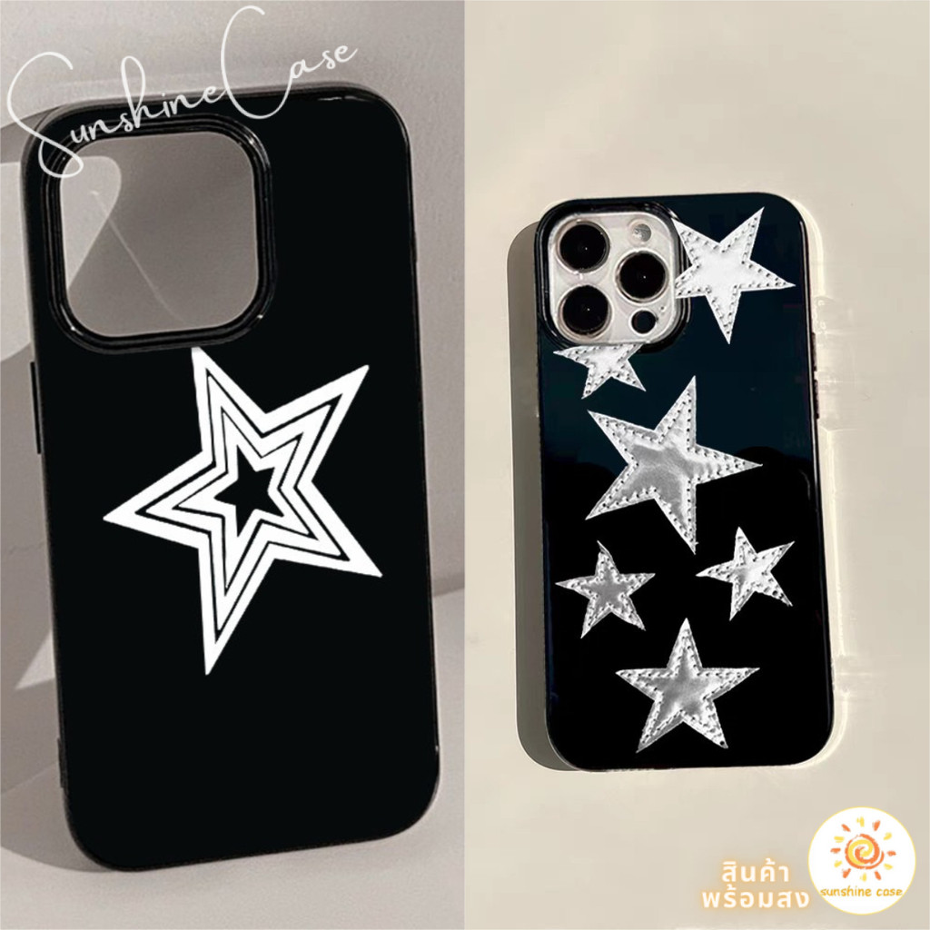 ส่งของเร็ว เคสสำหรับไอโฟน13 ลายดาว สไตล์อินเทรนด์ เคสวาวเยลลี่ For iPhone17 16 15 14 11 12 13ProMAX 