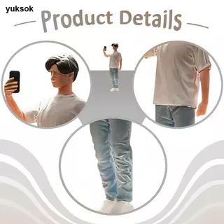 [yuksok] 1:64 Scale Boy Miniature Figure Tiny Miniature People Figurine โครงการ DIY