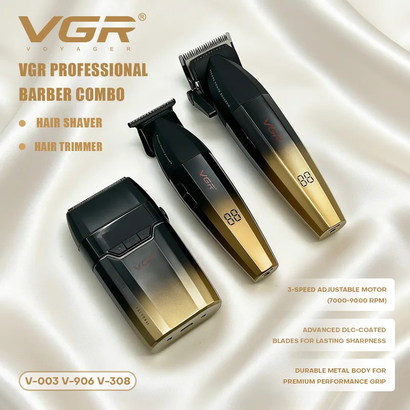 VGR Hair Trimmer Professional เครื่องโกนหนวดไร้สายตัดผม Clipper ปรับตัดผม Trimmer สําหรับชาย V-003 V