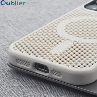 เคสโทรศัพท์ซิลิโคนแม่เหล็กระบายความร้อนสำหรับ ไอโฟน iPhone 17 16 15 14 13 12 11 Pro Max Plus เคส Case ดีไซน์ใหม่ ลายรังผึ้งระบายความร้อน ฝาหลังเรียบนุ่ม กันกระแทก ป้องกันการกระแทก
