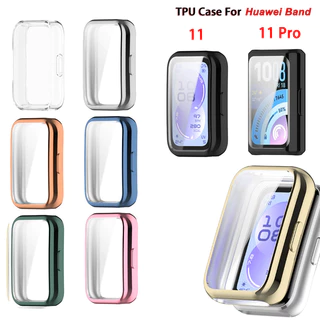 เคสTPUสําหรับHuawei Band 11 / Band11 Pro SoftElectroplatingนาฬิกาป้องกันหน้าจอกรอบคลุมทั้งหมด