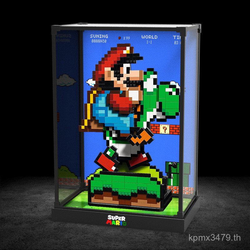 Western กรอบโลหะผสม Gaoyao HD เหมาะสําหรับ Le Mario ป้องกันฝุ่นรุ่น Building Block กล่องเก็บและ 7143