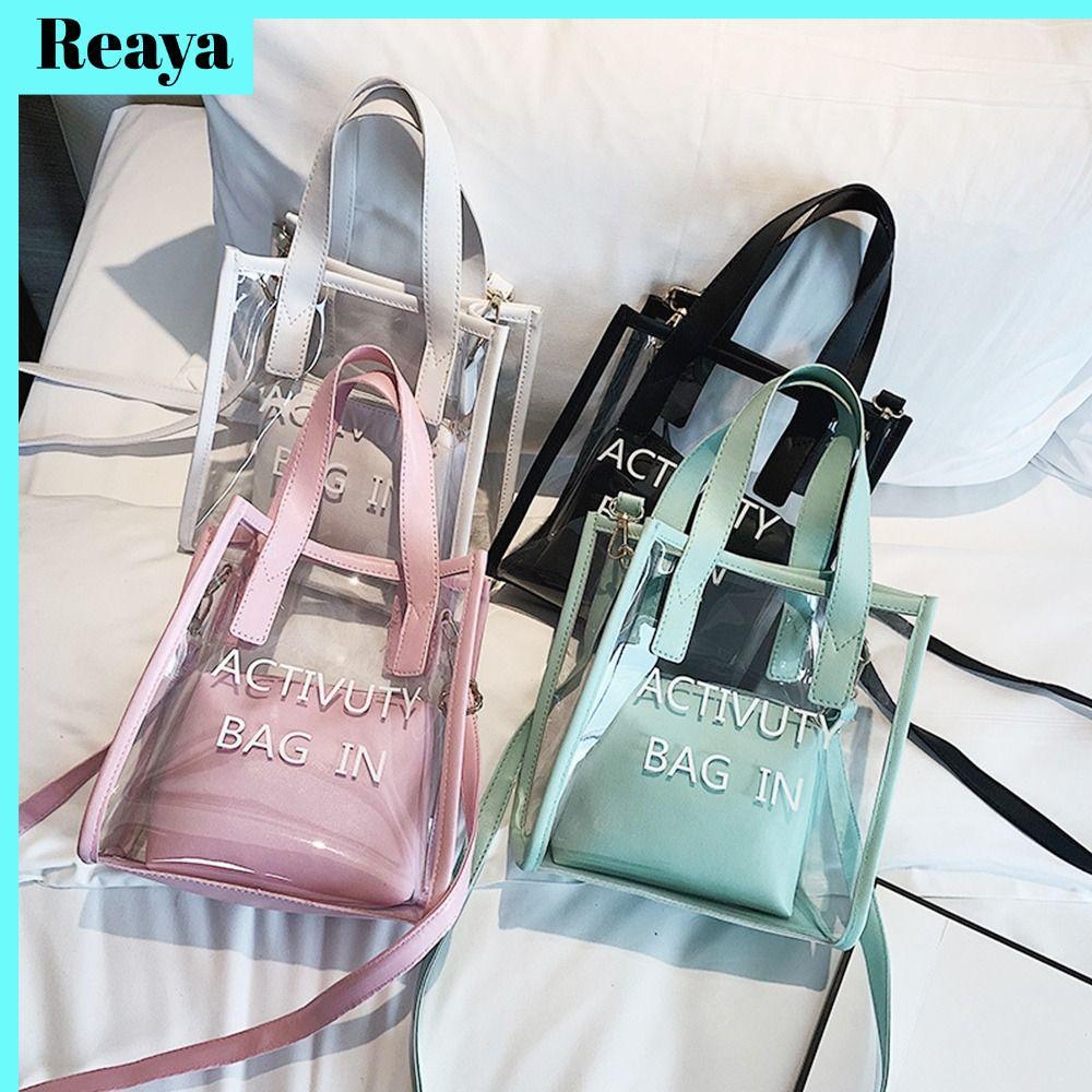 Reaya กระเป๋าสะพายไหล่ Summer Beach PVC กระเป๋าเยลลี่ใส