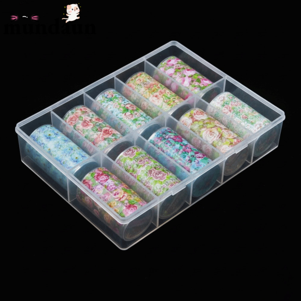 MUNDAUN Transfer Paper Decal, Flower Nail Foils, Spring Nail Art Stickers DIY Nail Art Stickers
