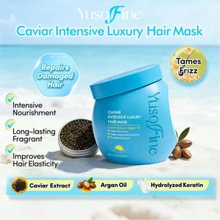 Yusofine Caviar Luxury Hair Mask Premium Deep Repair Keratin Treatment Smooth Shiny Frizz-Free Hair