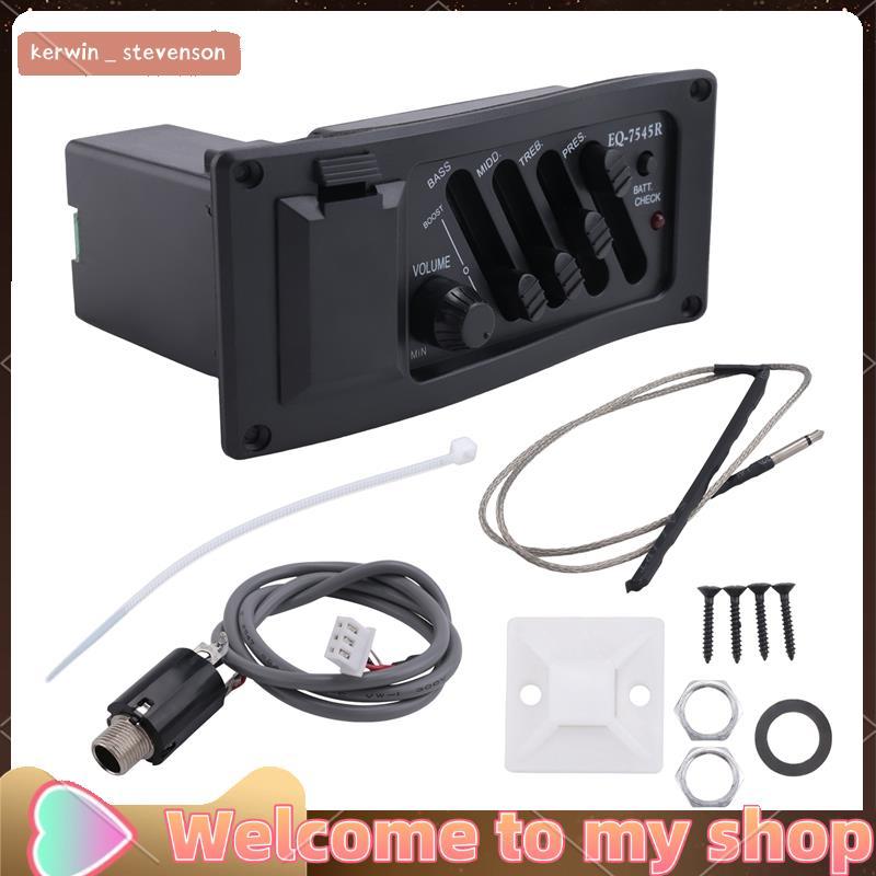 แอมป์กีตาร์ อีควอไลเซอร์ EQ 4-Band EQ Preamp Acoustic Piezo 7545r