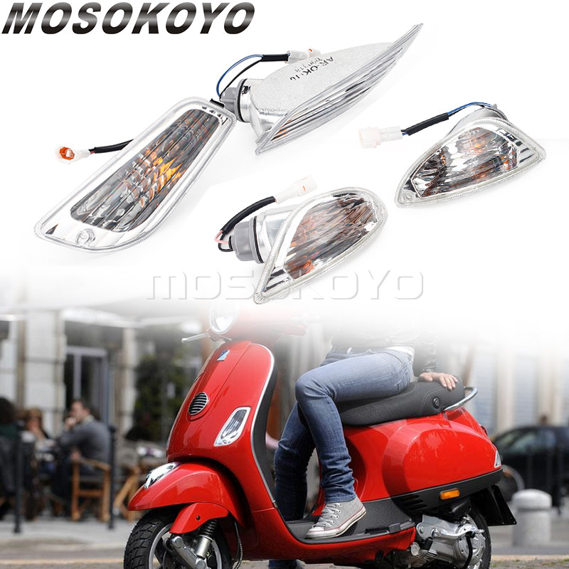 Zไฟเลี้ยวหน้าหลังรถมอเตอร์ไบค์ ABS พลาสติกสีเหลืองอำพัน1ชุดไฟท้ายกระพริบสำหรับ LX50 LX125 LX150 LX S