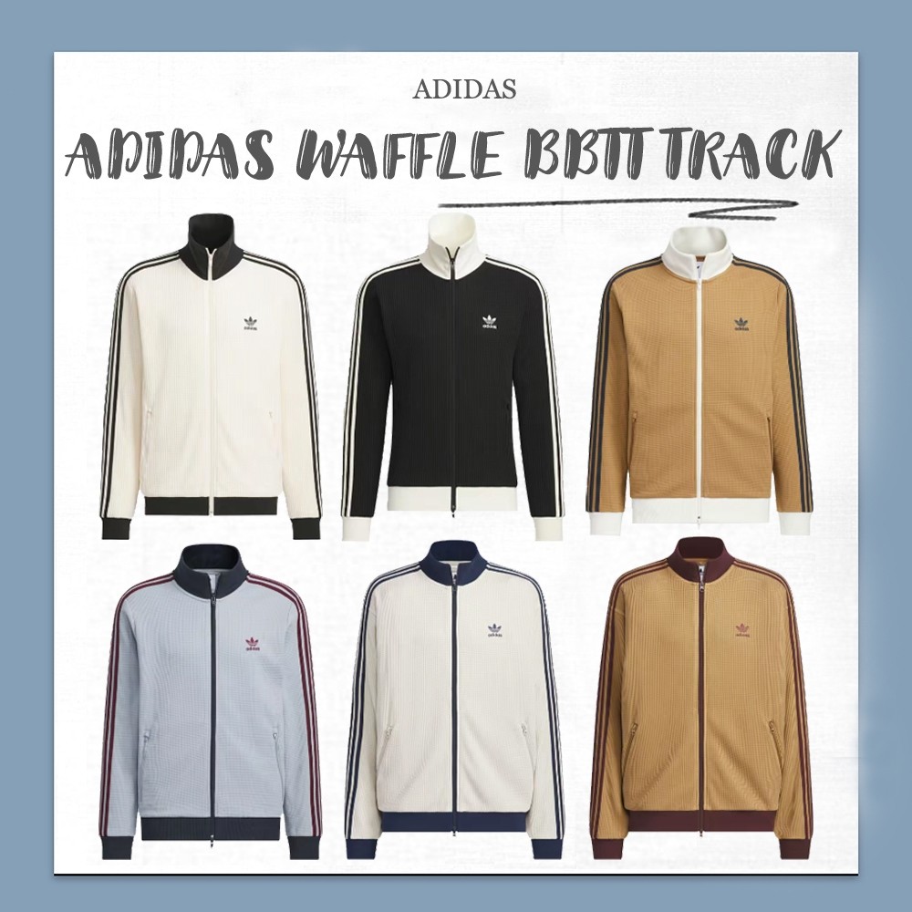 ✨รับประกันแท้ 100% Adidas Originals WAFFLE BBTT TRACK TOP KNIT สำหรับทั้งชายและหญิง