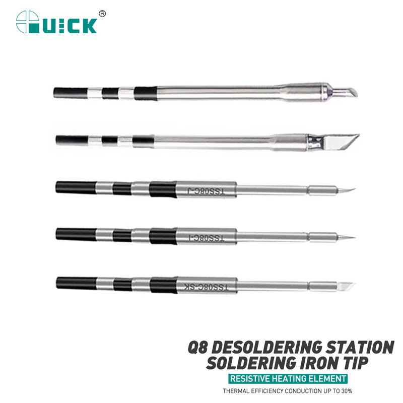 QUICK Q8 หัวแร้งเคล็ดลับ TSS08C-SK TSS08C-I TSS08C-J TSS08C-K TSS08C-3C สําหรับสถานีบัดกรี Q8