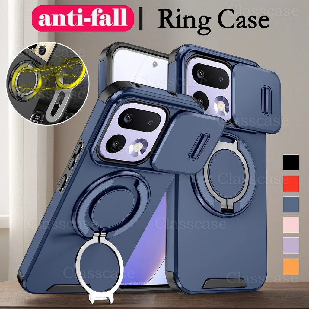 Realme 16 Pro 2026 สําหรับRealme 16Pro 16Pro + 16ProPlus 16T Realme16Pro Pushกล้องกันกระแทกแหวนเกราะเคสโทรศัพท์วงเล็บโลหะStentปลอกฮาร์ดปกหลัง