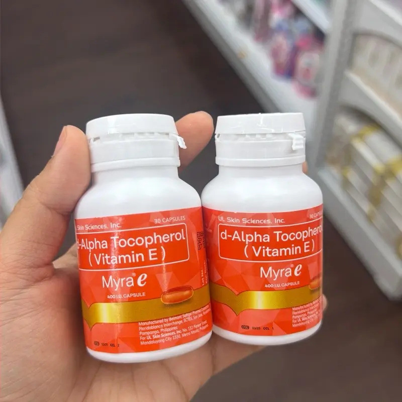 Myra E ขวดวิตามินอี 400 แคปซูล iu