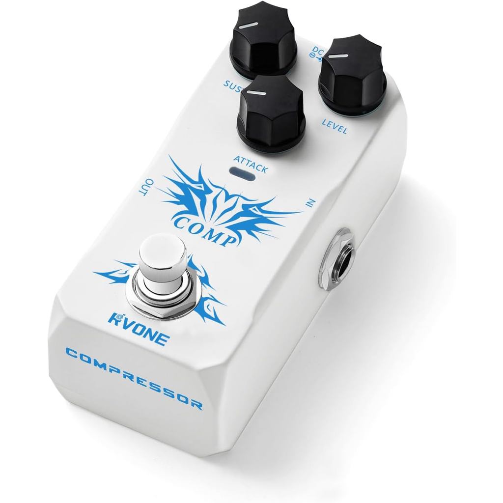 Analog Compressor Pedal Guitar/Bass, Studio-Grade Guitar Pedal, Guitar Effects Pedal สําหรับกีตาร์ไฟ