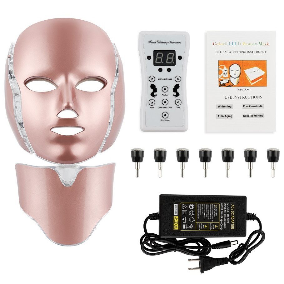 7 สี LED Light Therapy Face Mask Phototherapy Mask สําหรับลดริ้วรอยและฟื้นฟูผิว At-Home Skincare อุปกรณ์