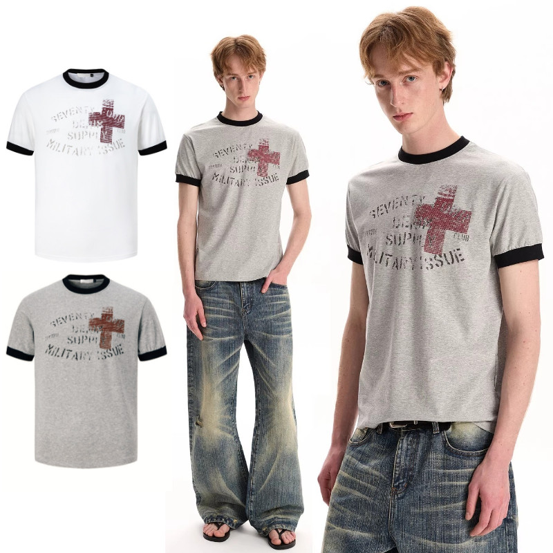 เสื้อยืดผู้ชายแขนสั้น สไตล์สตรีท คุณภาพพรีเมียม PannoFluxus
