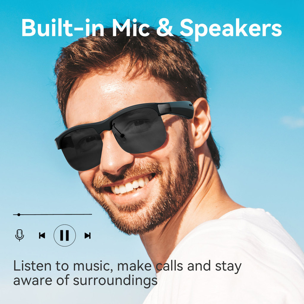 New Smart Bluetooth Glasses M9Pro Discoloration UV protection, music, and air conduction for calls