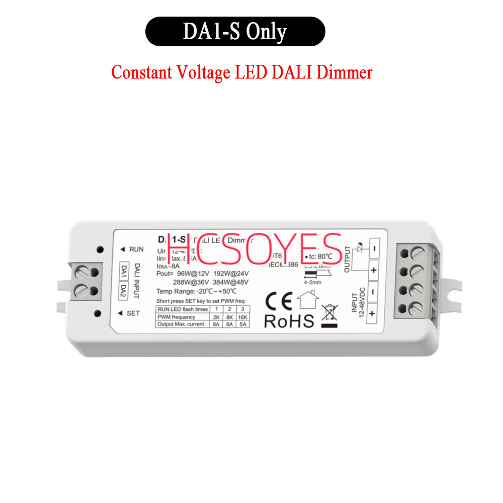 LED DALI Dimmer พร้อม Push Switch Dimming PWM ดิจิตอล dimmer สําหรับเดี่ยวสี LED Strip DC 12V 24V สน