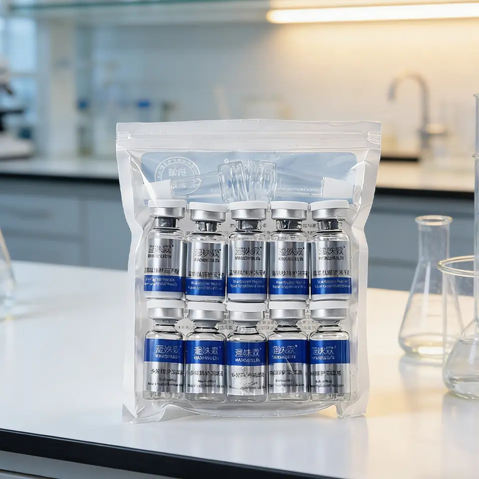 10 คู่ Facial GHK-CU Blue Copper Peptide Freeze-Dried Powder Essence Kit Skin Booster Moisturizing Firming Skin Care