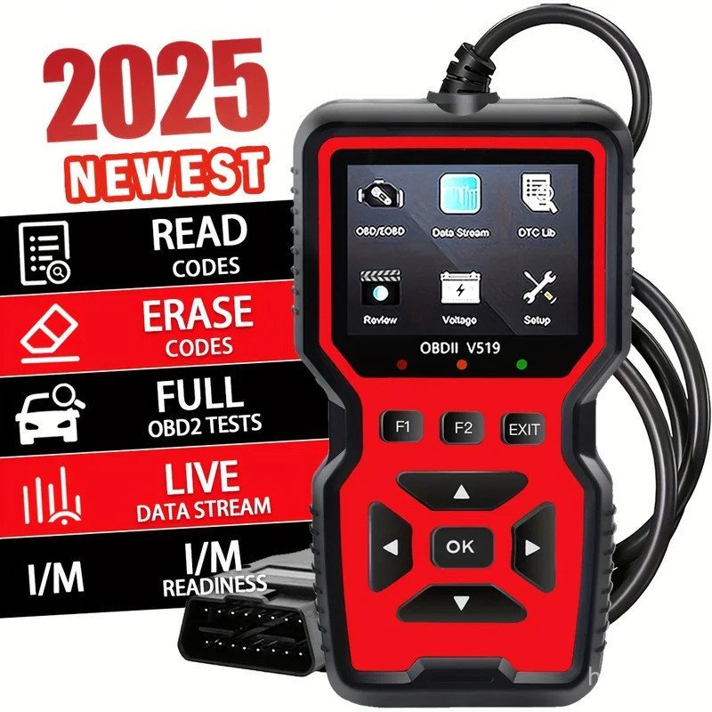 2024 V519 Professional Obd2 Scanner - เครื่องมือวินิจฉัยรถยนต์ขับเคลื่อน USB พร้อมสตรีมข้อมูลแบบเรีย
