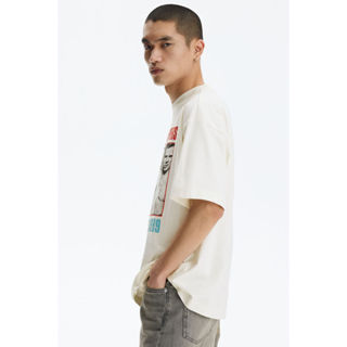 H&M(เอชแอนด์เอ็ม) เสื้อยืดทรงโอเวอร์ไซส์ Men Oversized Fit T…