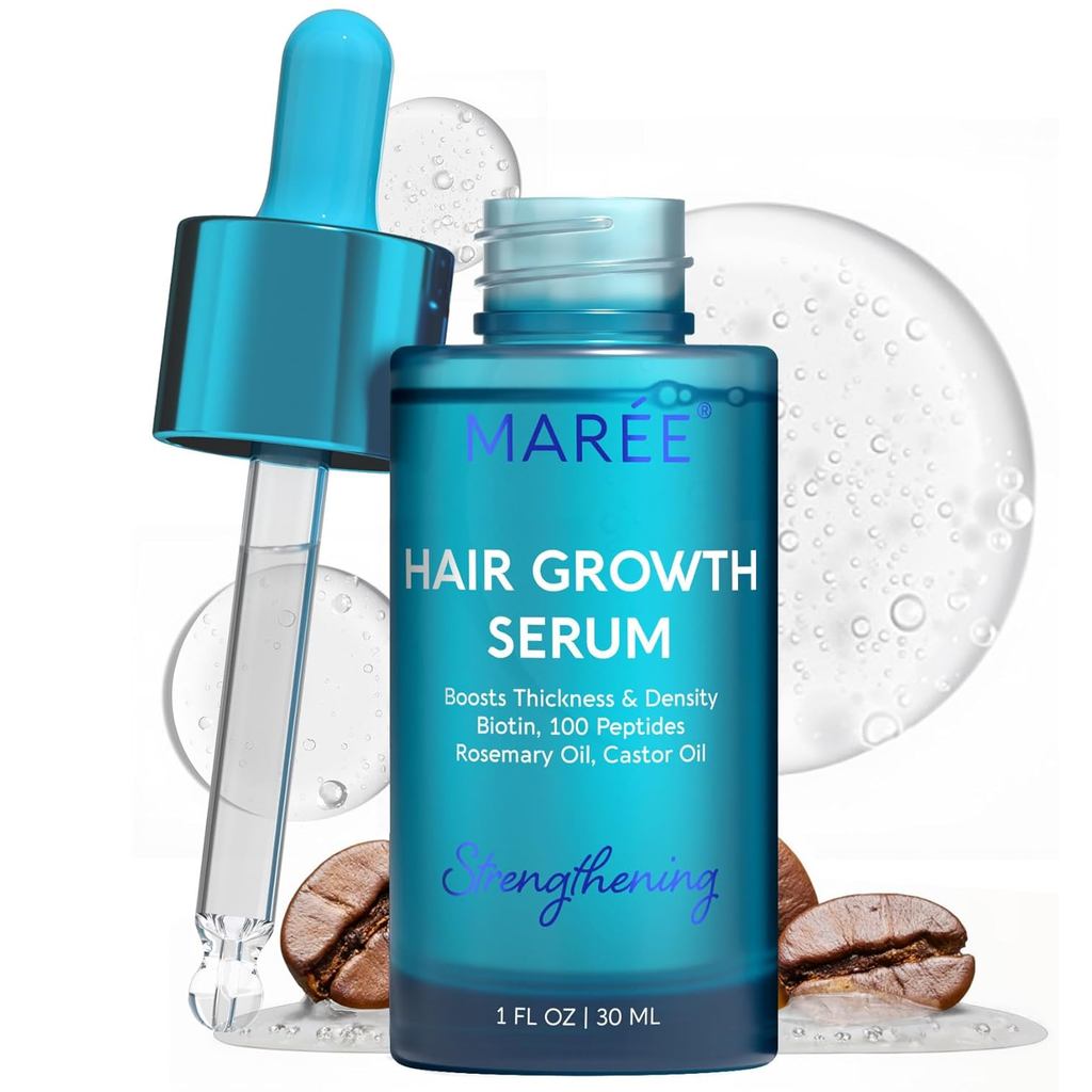 MAREE Hair Growth Serum - Caffeine Peptides Castor Rosemary Oil for Hair Growth - ผลิตภัณฑ์สําหรับผู