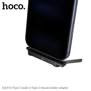 HOCO UA47 series ตัวแปลงหัวชาร์จ Type-C / iOS to Type-C + ขาตั้งมือถือ 2in1 ชาร์จเร็ว PD 240W / 30W โอนข้อมูลได้ hc5