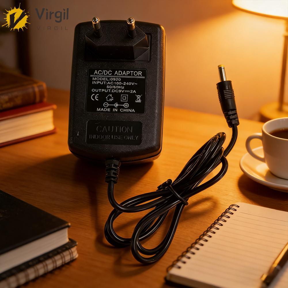 [Virgil.th] อะแดปเตอร์เปลี่ยนไฟ 9V 2A ปลั๊กไฟสวิตช์ EU/US ปลั๊ก UK/AU 50/60HZ 4.0x1.7 มม.สําหรับแถบห