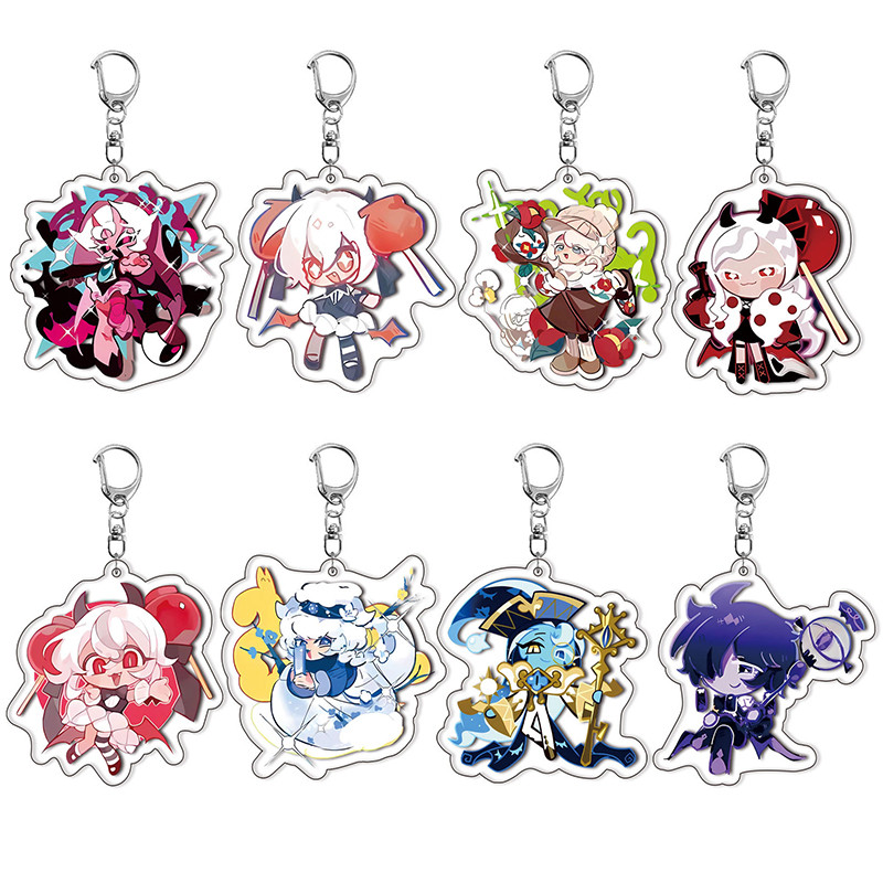 เกม Chibis พวงกุญแจสําหรับอุปกรณ์เสริมกระเป๋า Shadow Milk Pure Vanilla Mystic Flour Candy Apple Cook