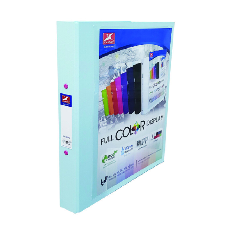 แฟ้ม 2 ห่วง ฟลามิงโก้ 222VD สีฟ้าพาสเทล