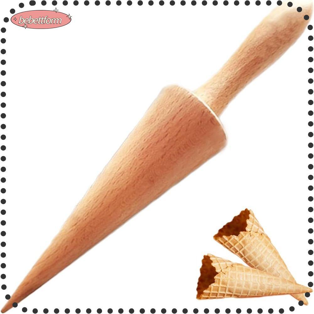 BEBETTKISS Ice Cream Cone Mould, ไม้ 9.45 ใน Pizzelle Roller Moulds, Waffle และ Krumkake Cone Shaper