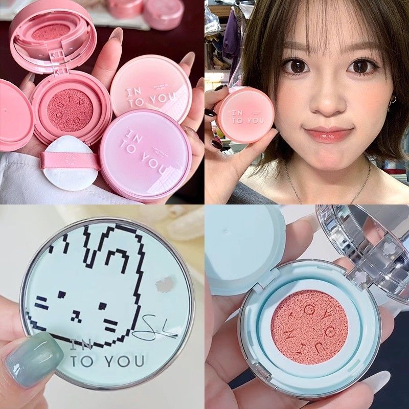 INTO YOU คุชชั่นบลัชสีใหม่ เนื้อแมตต์ขยาย สี活力 Monochrome แบบ Cui Xiubin แต่งหน้าเกาหลี