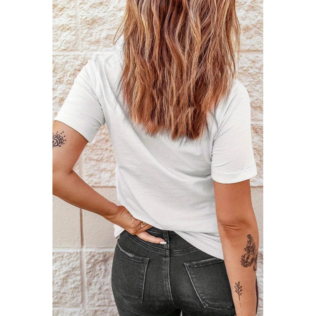 คอทรงเข้ารูป crew2026shortt-shirtspringsummersleevealcod New Style FSE7