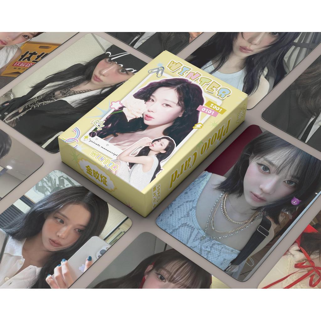 50-55pcs rich man Whiplash Holographic Photocards SUPER BEING ร้อน MESS Armageddon Supernova เลเซอร์โฮโลแกรม Lomo การ์ด KARINA NING ฤดูหนาว GISELLE SOLO Kpop โปสการ์ด