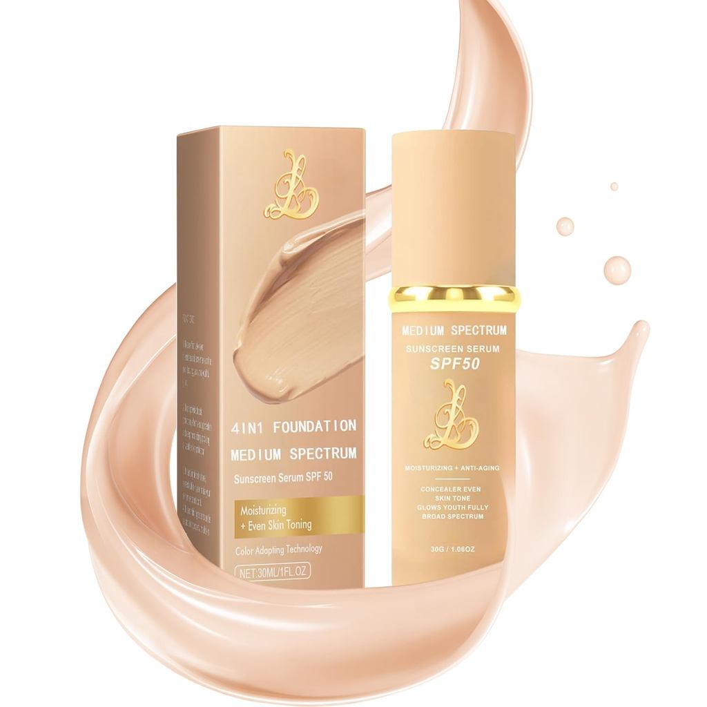 ชีววิทยา 4-in-1 Foundation Hydrating Medium Spectrum Full Coverage Lotion Foundation ปกป้องจากแสงแดด