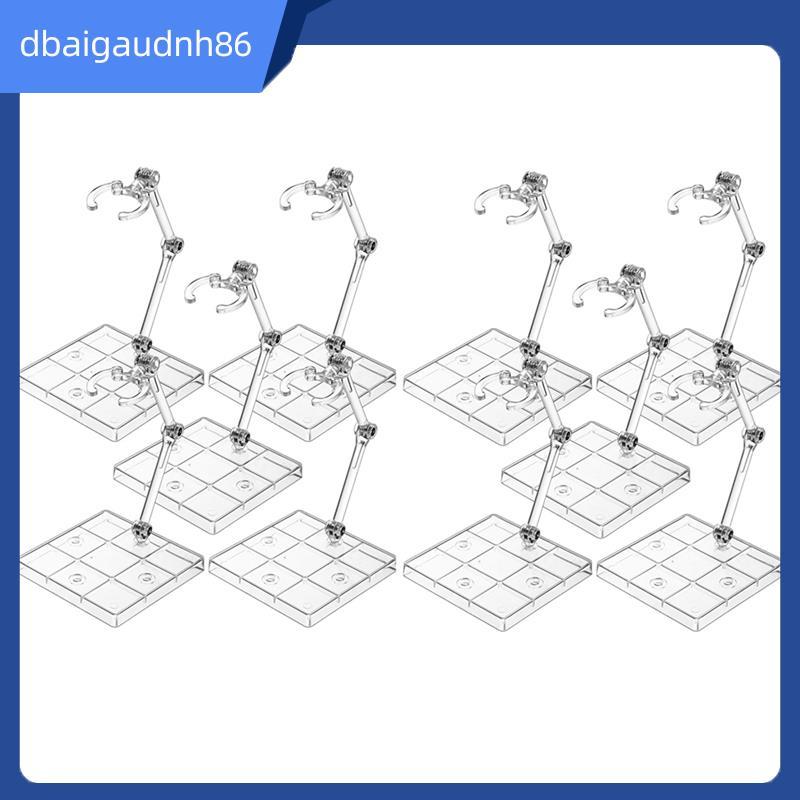 READY STOCK10pcs Clear Action Figure Stand,Display Holder Base Doll Model Figure Support Stand Doll 