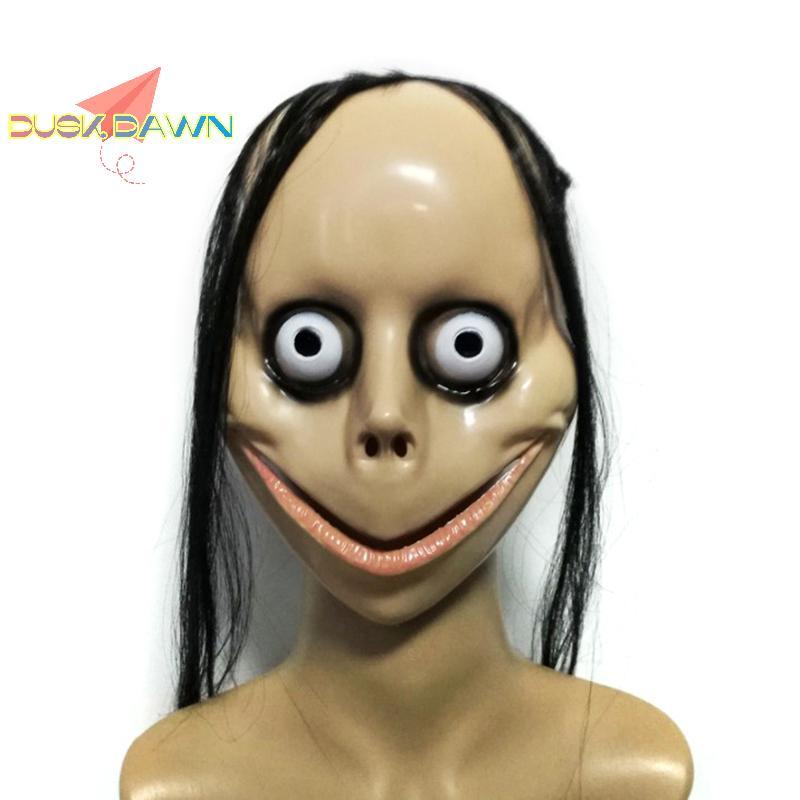 <Dusk Dawn>สยองขวัญฮาโลวีนใหม่พร้อมผมยาว MO MO Mask หน้ากากตลก ปากรูปตัววี