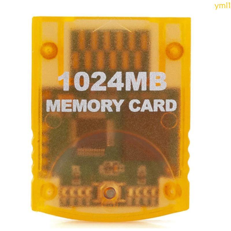 Yml1 1024MB การ์ดหน่วยความจําสําหรับคอนโซล Memory Storage Card Saver สําหรับ-GameCube สําหรับ GC