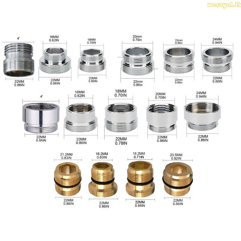 5 Pcs Faucet Adapter Kit Kitchen Male Female Brass Faucet Adapter Water Purifier