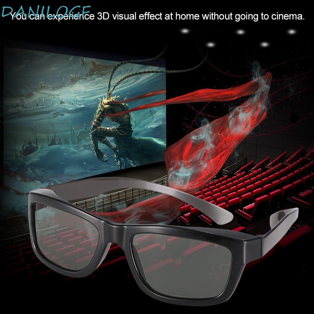 DANILOGF 3D Glasses TV Black Frame Projector Cinema 3D Game DVD 3D Vision