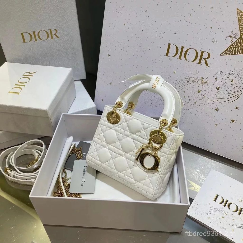 Dior Dior Dior 3 Grid White Gold Buckle Silver Buckle w